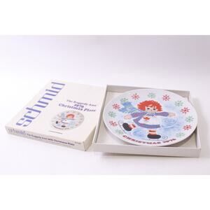 Schmid, Raggedy Ann and Andy, Christmas 1976, Decorative Plate, ~ 251117-WH 847